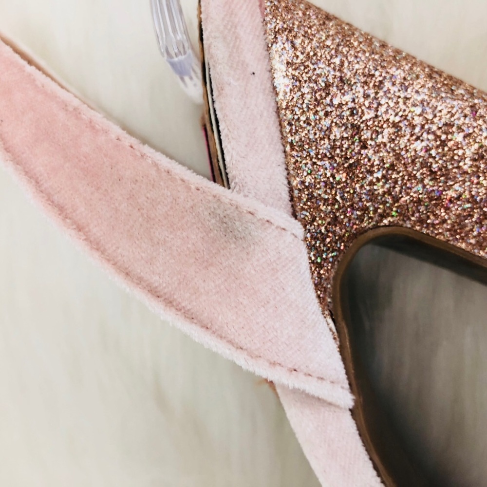 Betsey Johnson ‘Mattie’ Velvet Glitter Platforms - Picture 7 of 7
